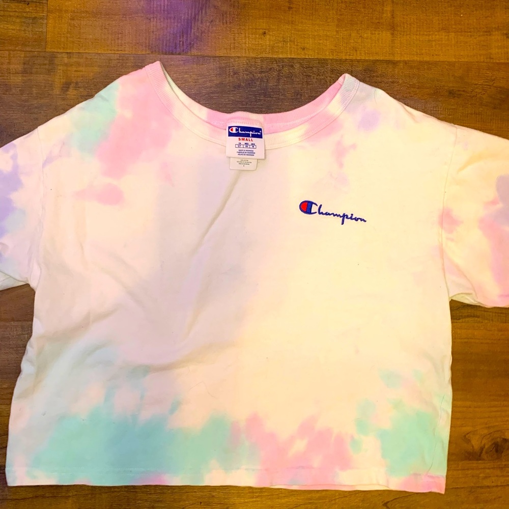 Tie Die Champion Girls Crop Top